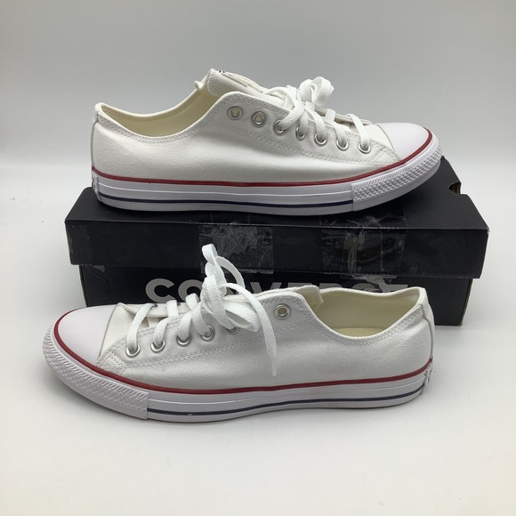 Converse All Star OX Optical White Canvas Sneakers Mens Size 10 M7652 New - Picture 1 of 6